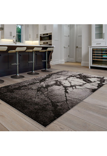 Oakley Brown Marble Pattern Rug