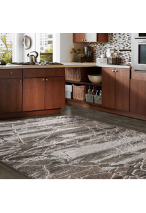 Oakley Brown Modern Marble Rug