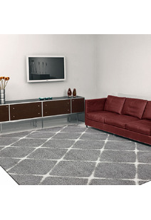 Oda Grey Diamond Pattern Rug