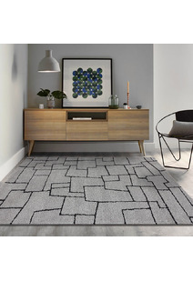 Oda Grey Modern Geometric Rug