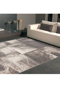 Orel Beige Square Pattern Rug