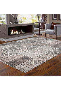 Orel Brown Wood Panel Rug