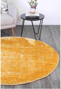 Palace Plain Yellow Shaggy Rug