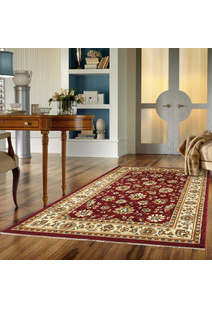 Parker Red Traditional Floral Rug