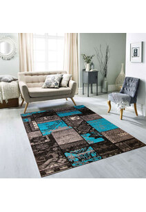 Paris Turquoise Patchwork Rug