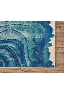 Roma Blue Modern Abstract Rug