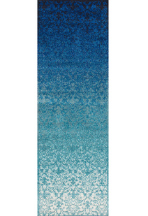 Roma Blue Transitional Floral Rug