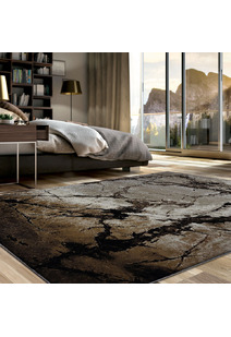 Sade Brown Marble Pattern Rug