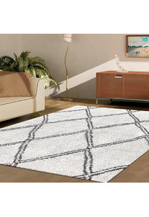 Salem Ivory Moroccan Shaggy Rug