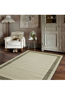 Storm Flatweave Greek Key Rug