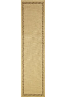 Sama Beige Greek Key Border Rug