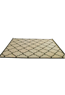 Storm Ivory Trellis Flatweave Rug
