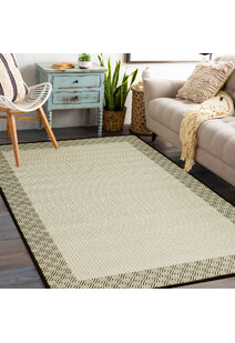 Storm Flatweave Border Rug