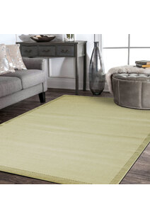 Storm Plain Flatweave Border Rug