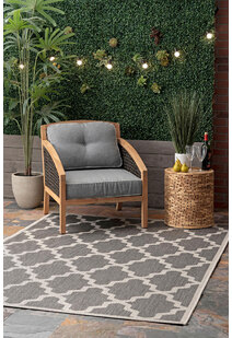 Subi Brown Trellis Flatweave Rug