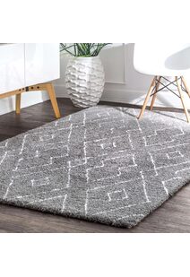 Symphony Moroccan Grey Shag Rug