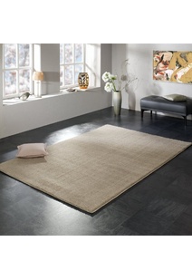 Silky Plain Beige Thick Shaggy Rug