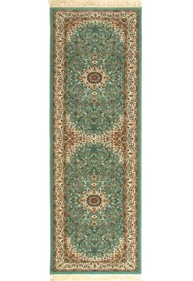 Tapis Blue Traditional Fringed Rug