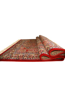 Tapis Red Traditional Fringed Rug