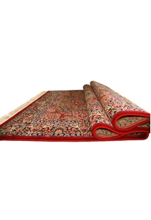 Tapis Red Traditional Fringed Rug