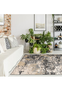 Unique Modern Grey Abstract Rug
