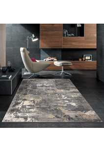 Unique Modern Grey Abstract Rug