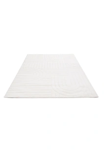 Viper White Modern Arch Rug