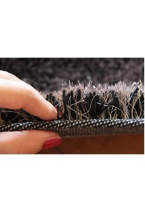 Vera Thick Plain Black Shaggy Rug