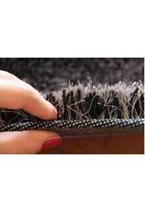 Vera Thick Plain Black Shaggy Rug