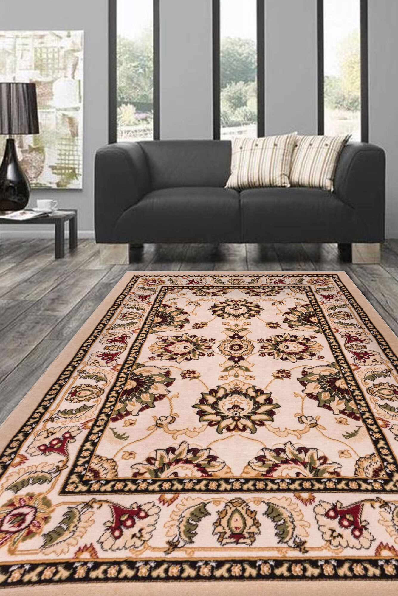 Large View Atlanta Traditional Classic Cream Rug