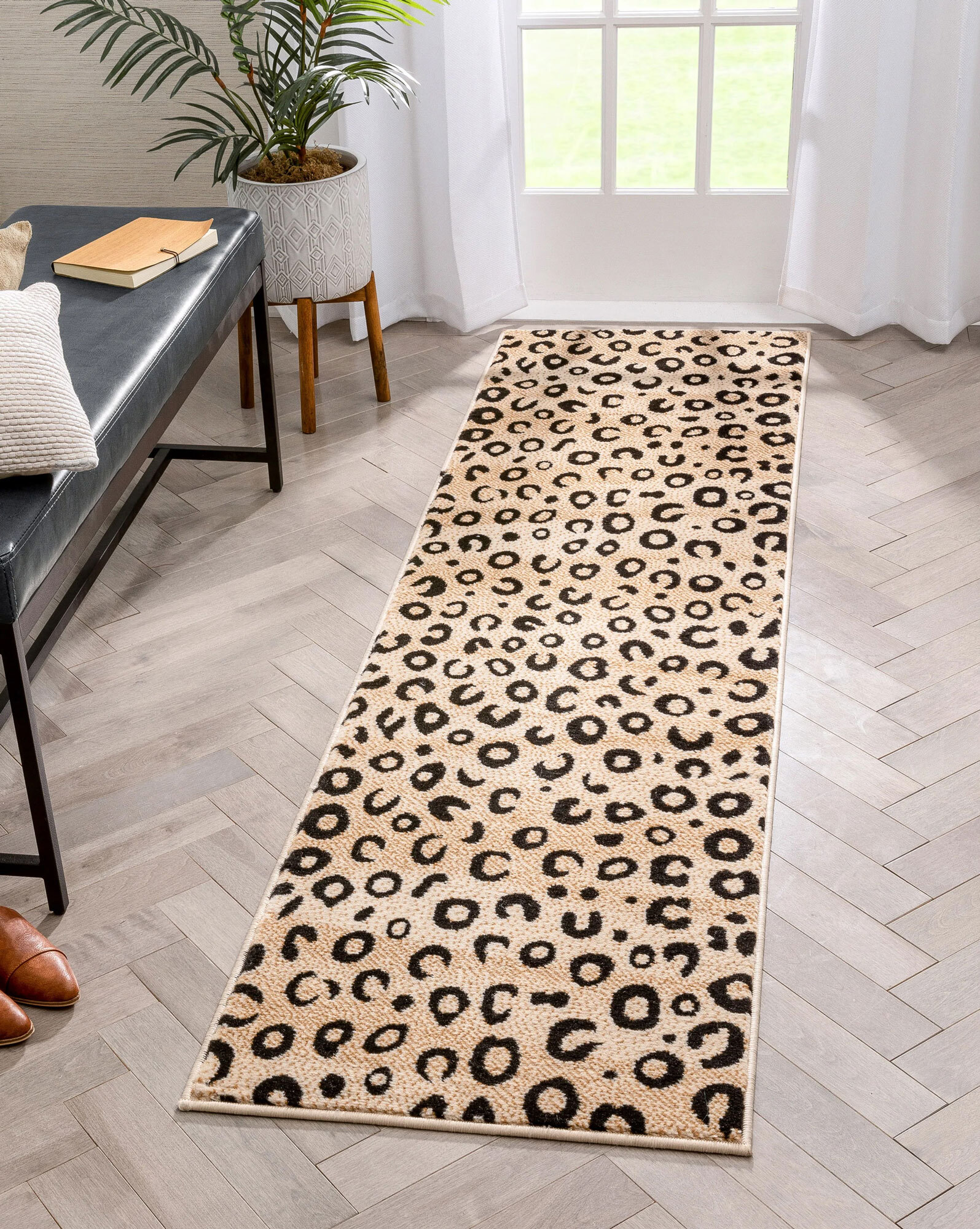 Large View Atlanta Safari Animal Leopard Rug
