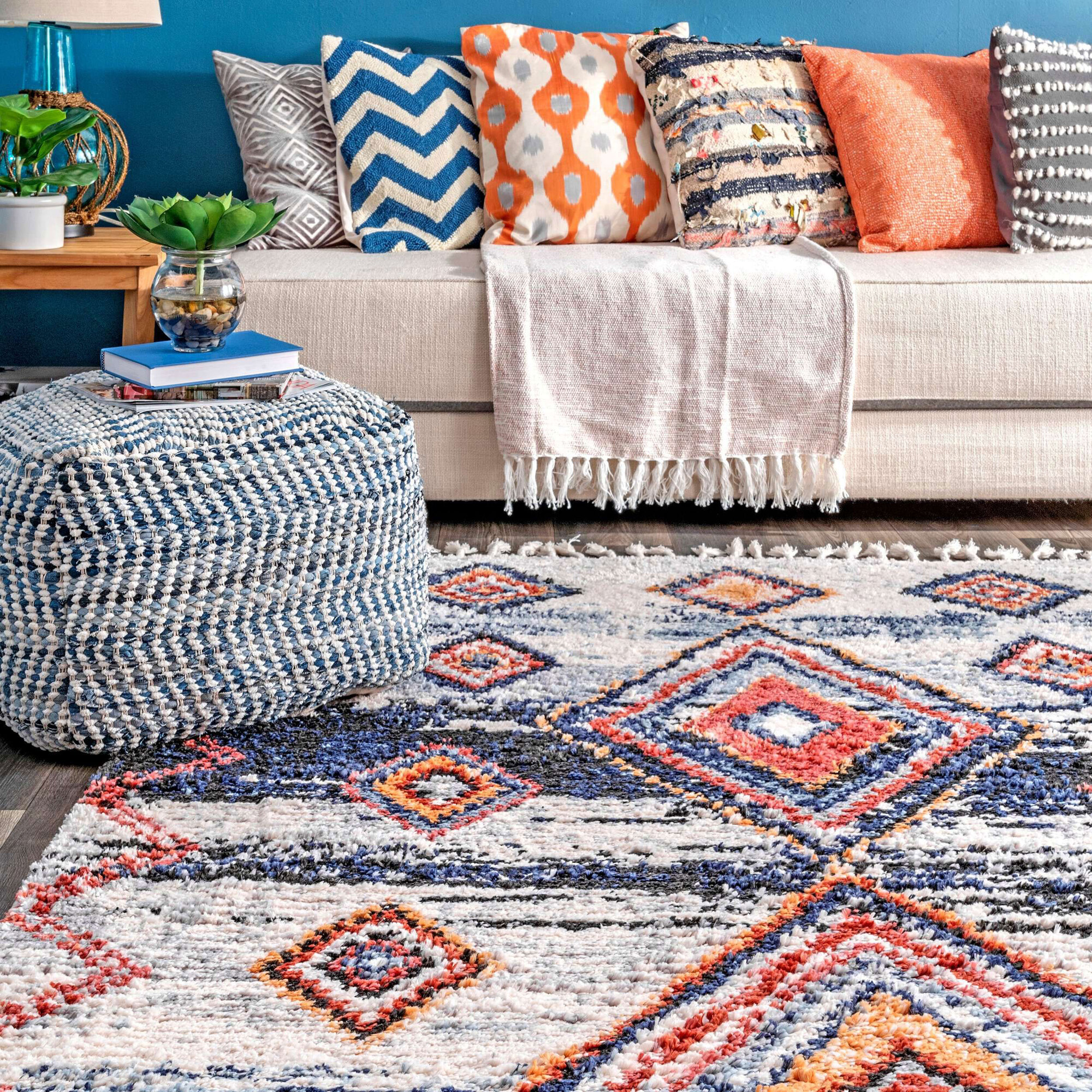 Large View Amara Diamond Moroccan Rug