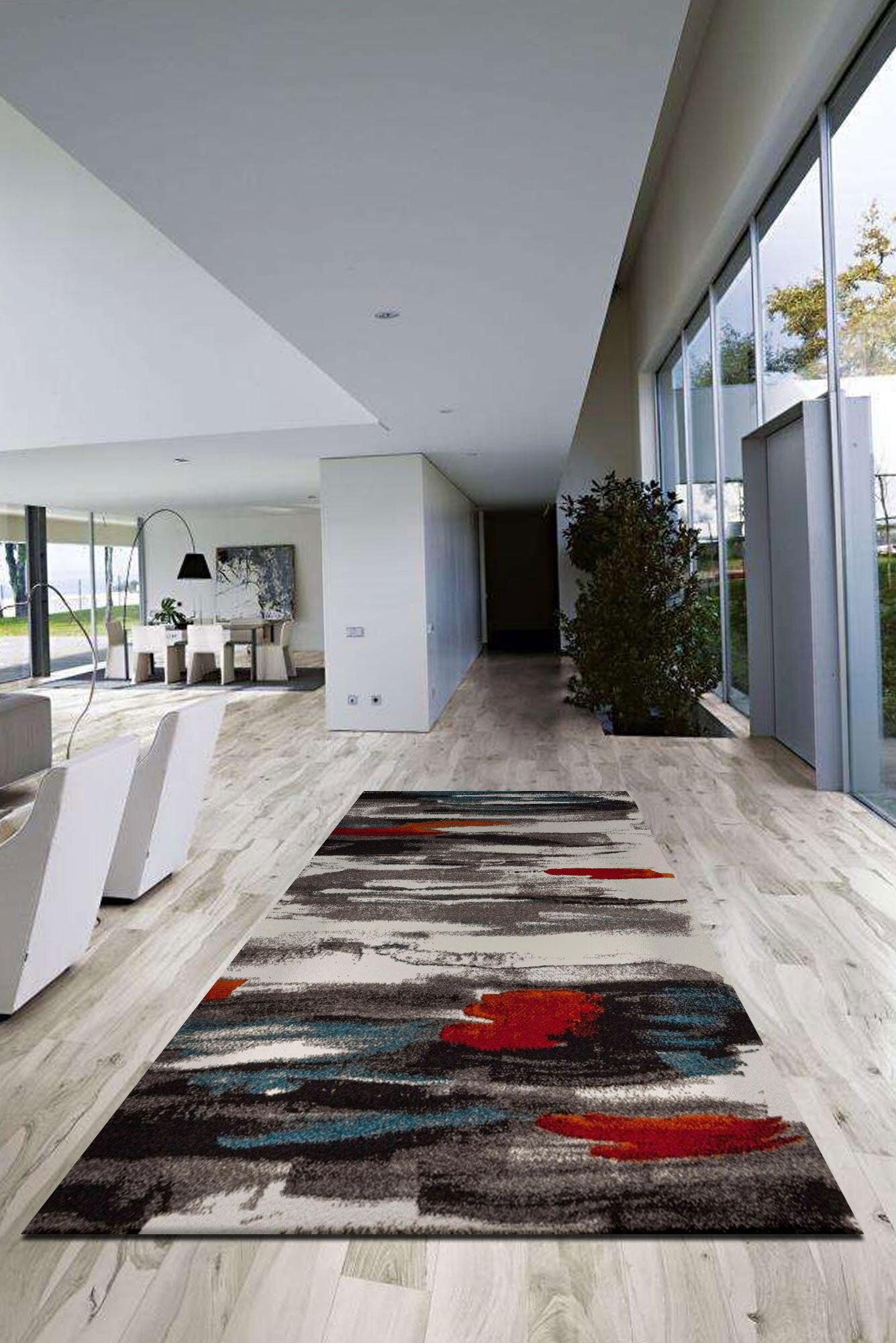 Large View Adobe Modern Striped Rug