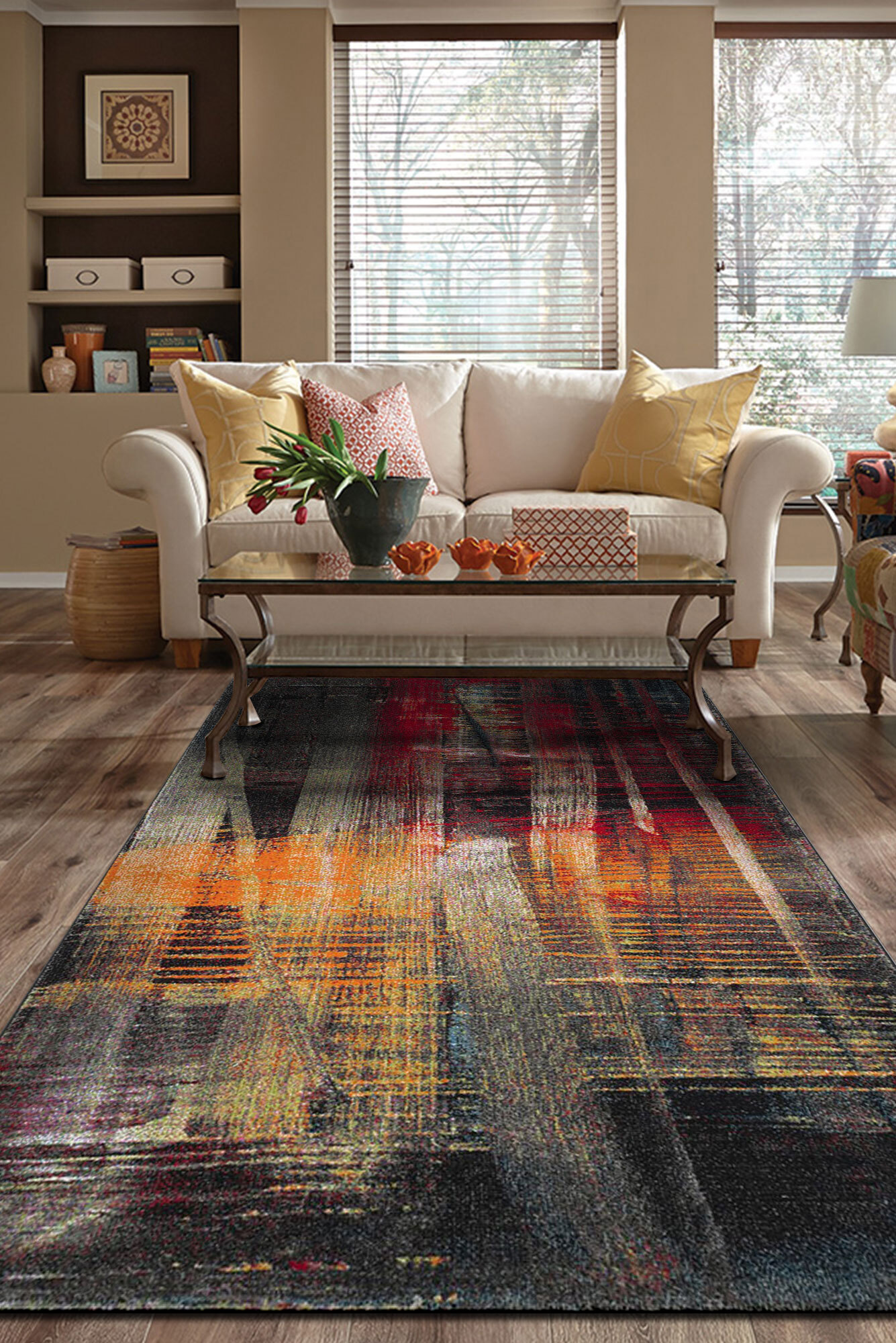 Adobe  Modern Brush Stroke Rug