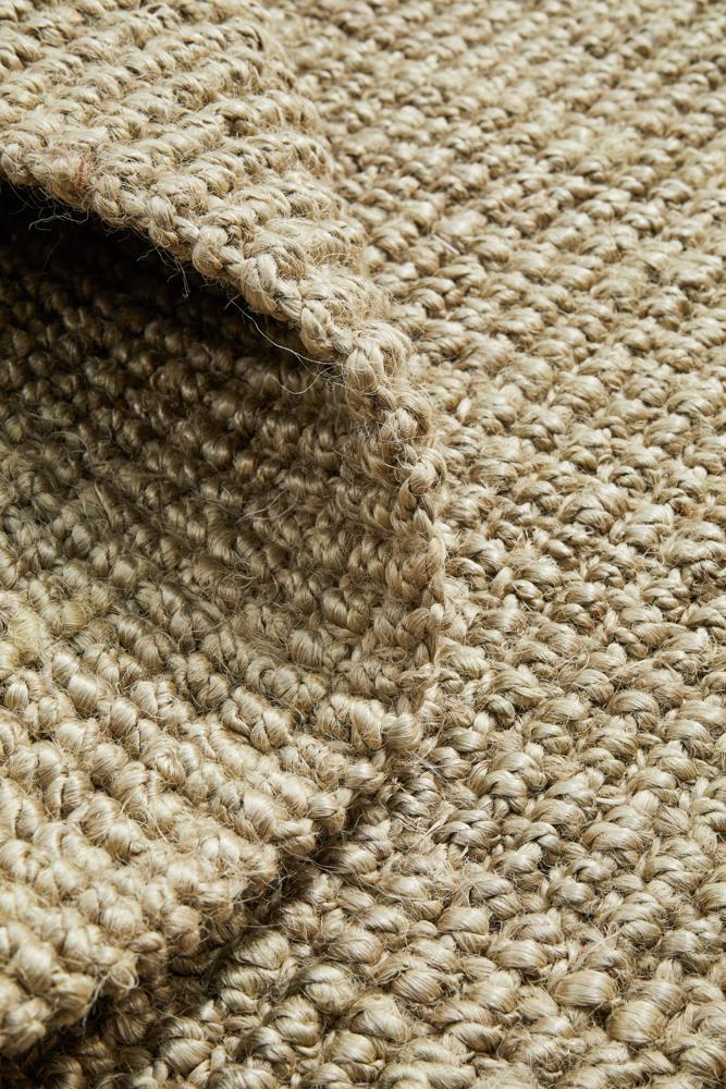Agra Tan Hand Loomed Jute Rug