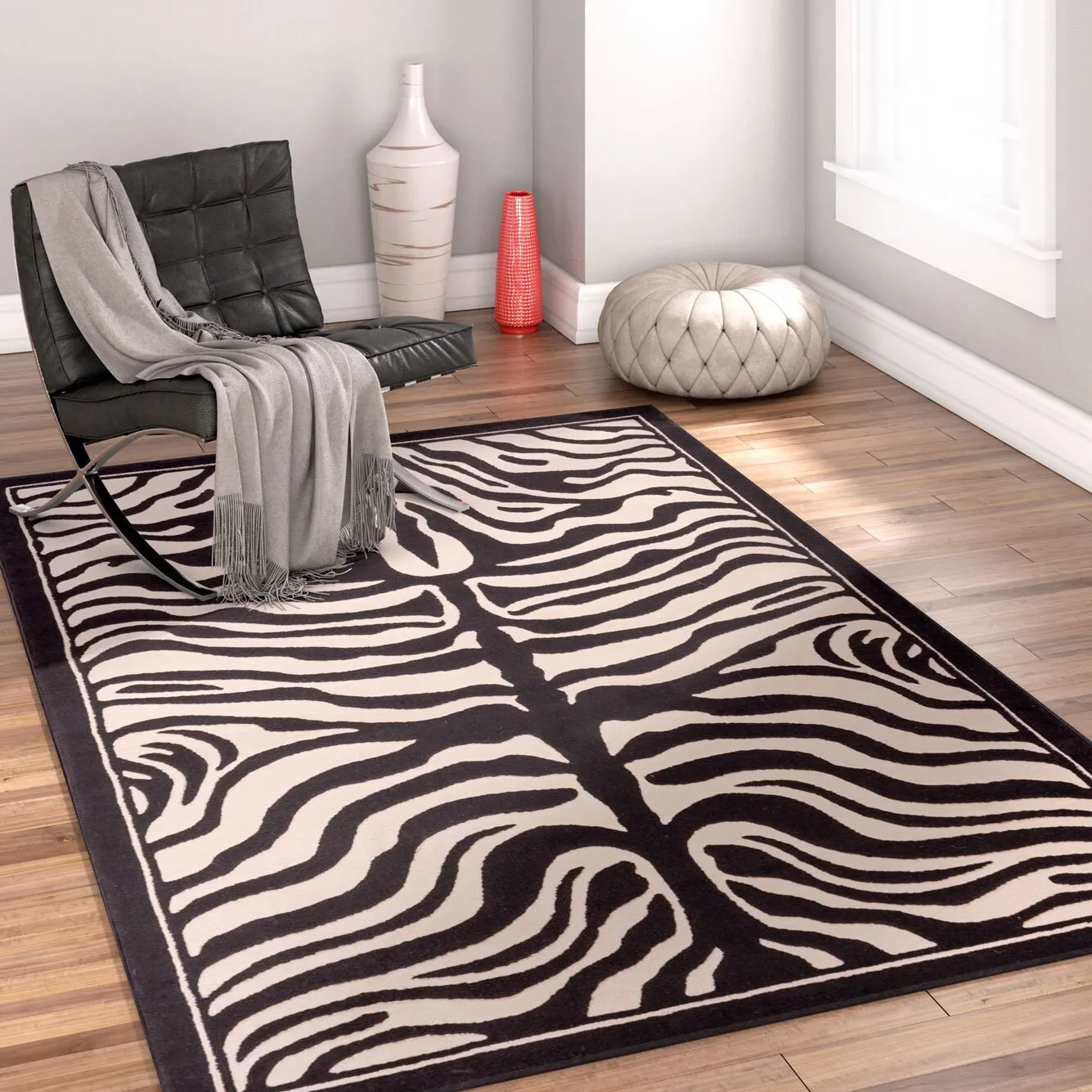 Large View Americo Zebra Animal Print Rug