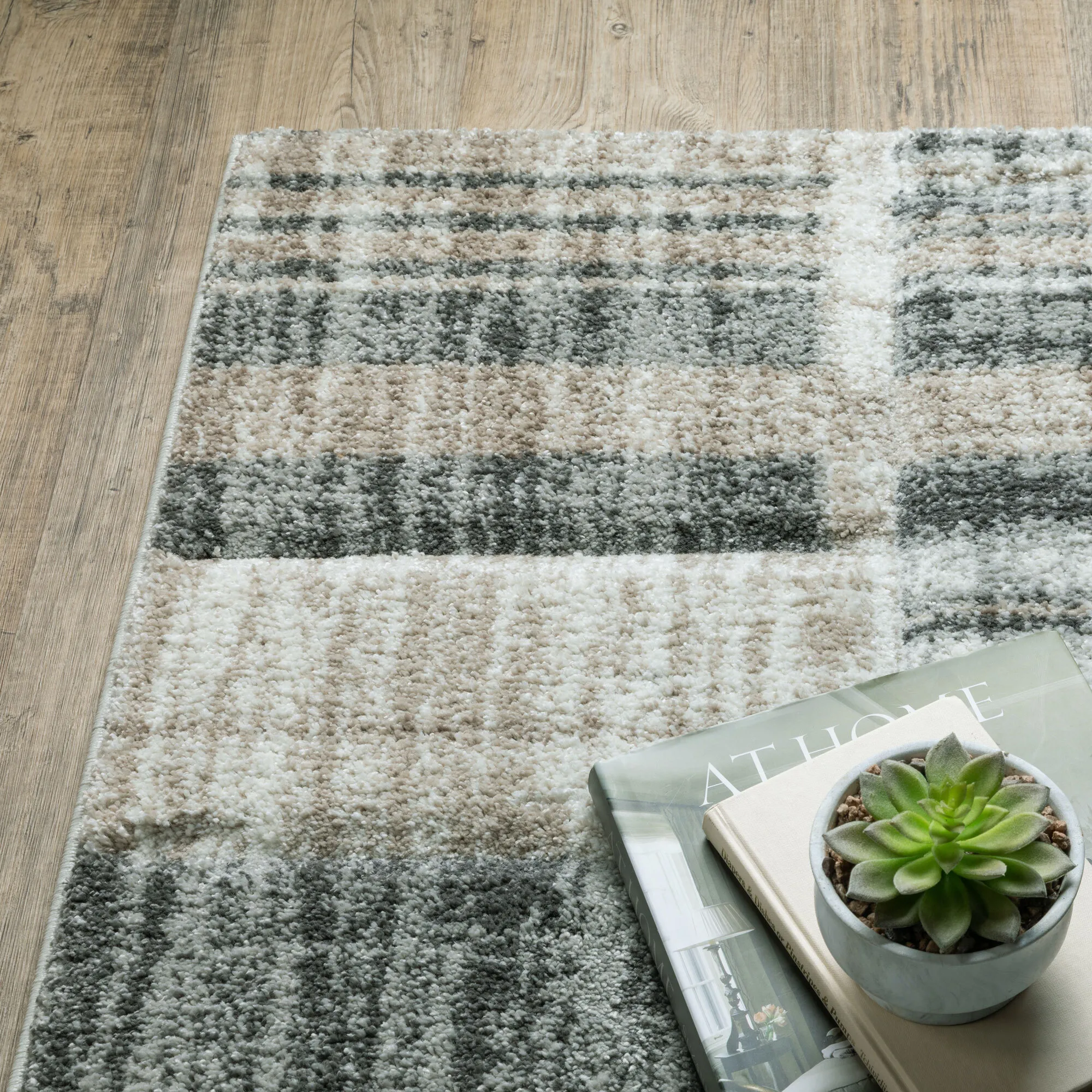 Large View Amsterdam Striped Carved Rug