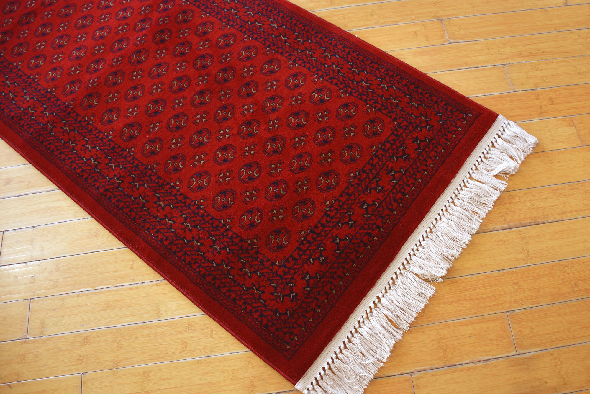 Large View Red Afghan Tribal Geometric Rug