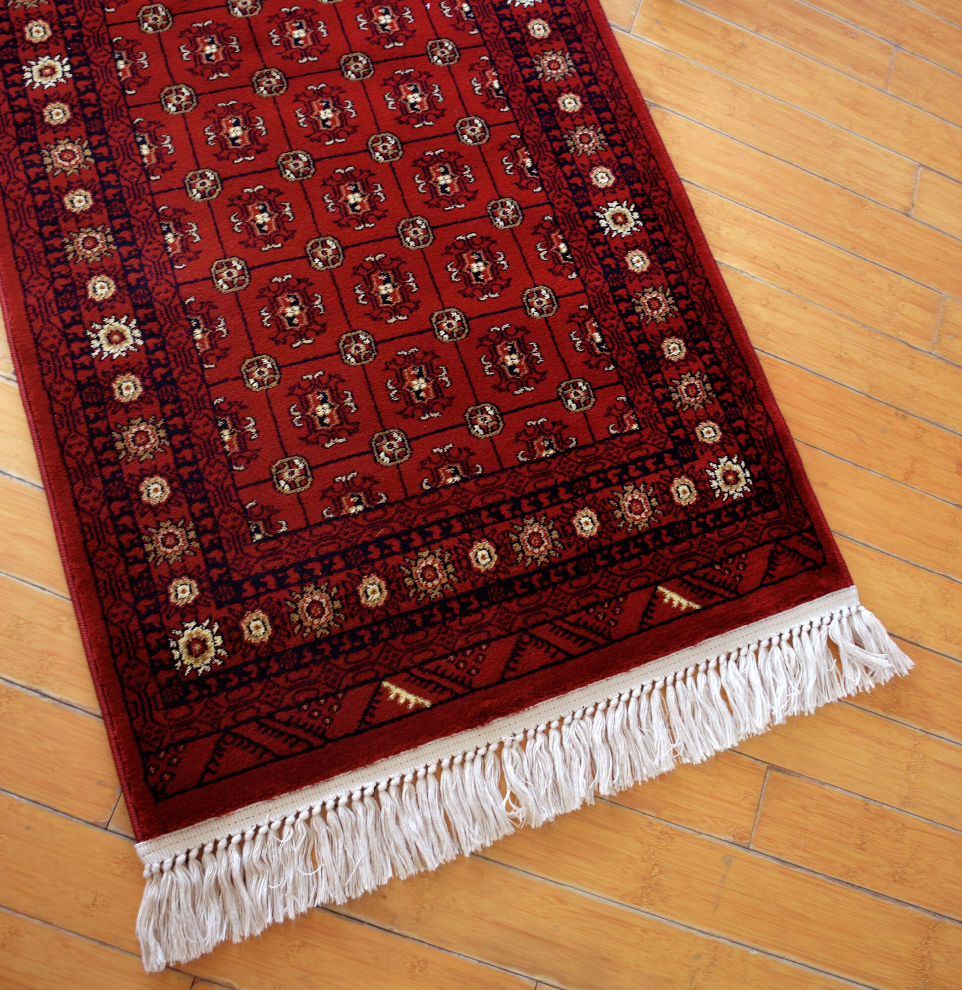 Red Afghan Tribal Medallion Rug