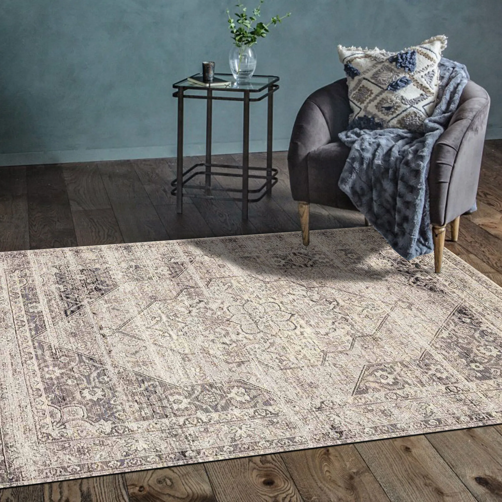 Large View Aperto Floral Medallion Rug