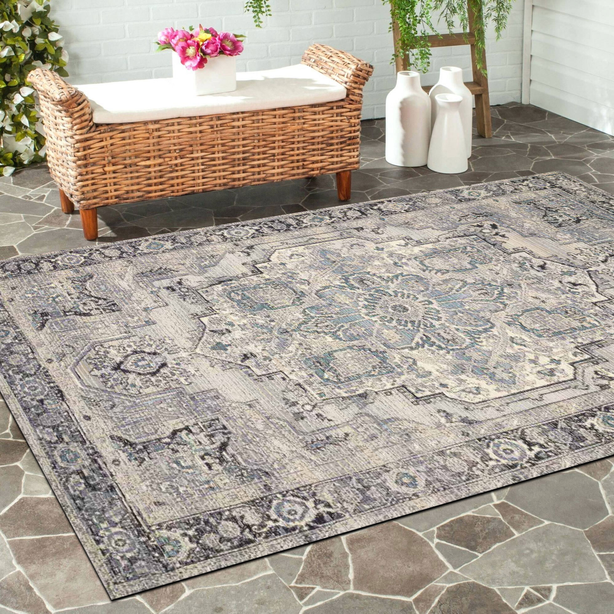 Large View Aperto Medallion Flatweave Rug