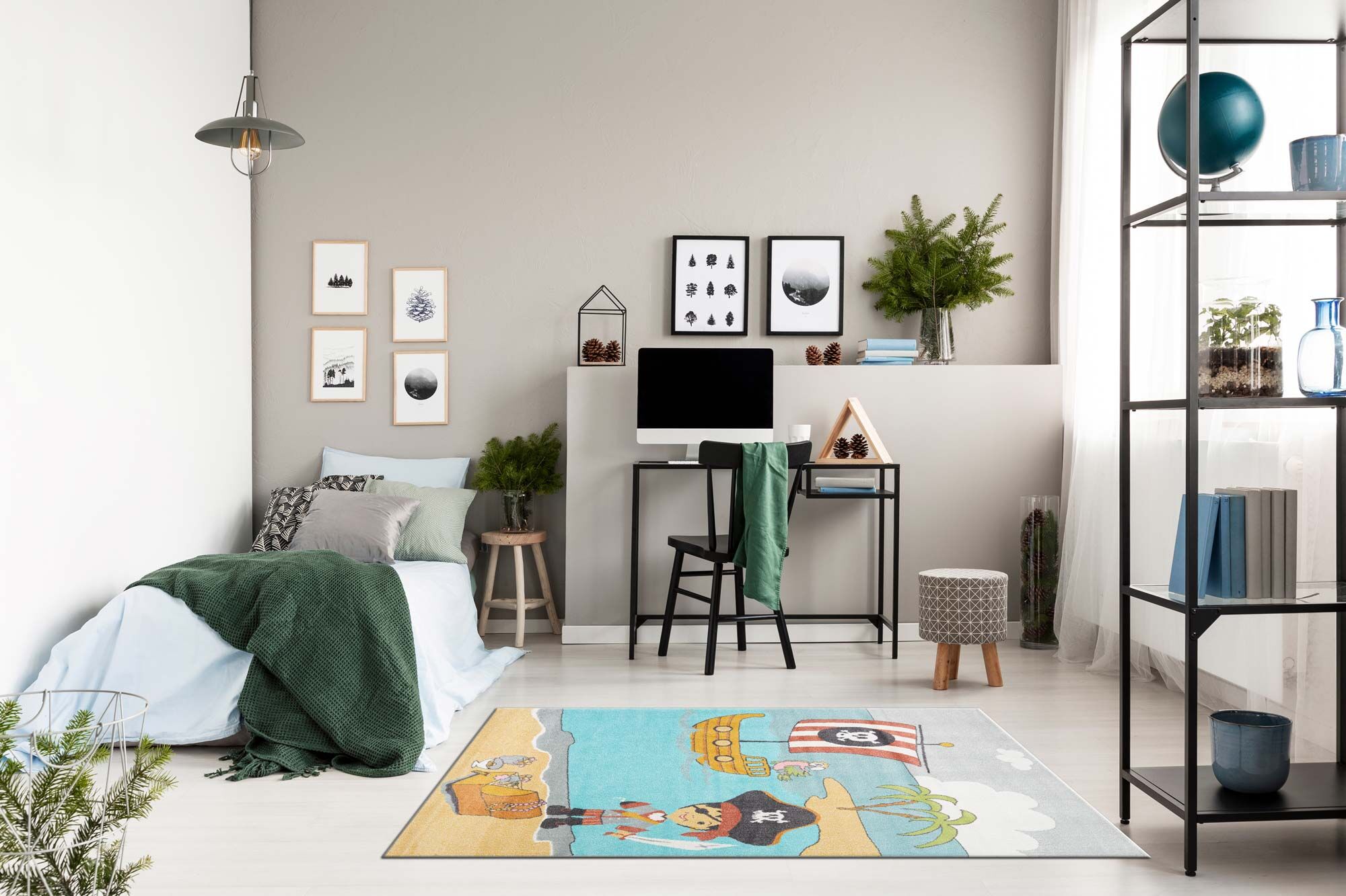 Large View Candy Pirate Island Kids Rug