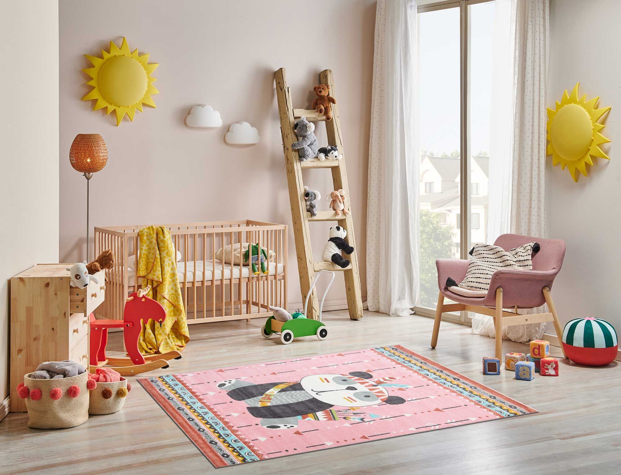 Candy Panda Bear Kids Rug
