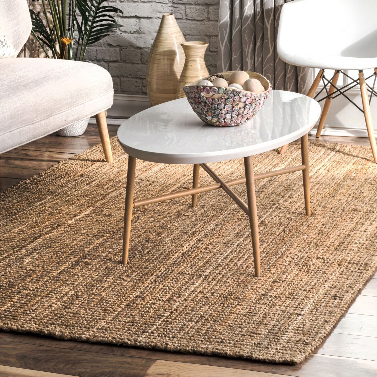 Large View Jolly Hand Woven Jute Rug
