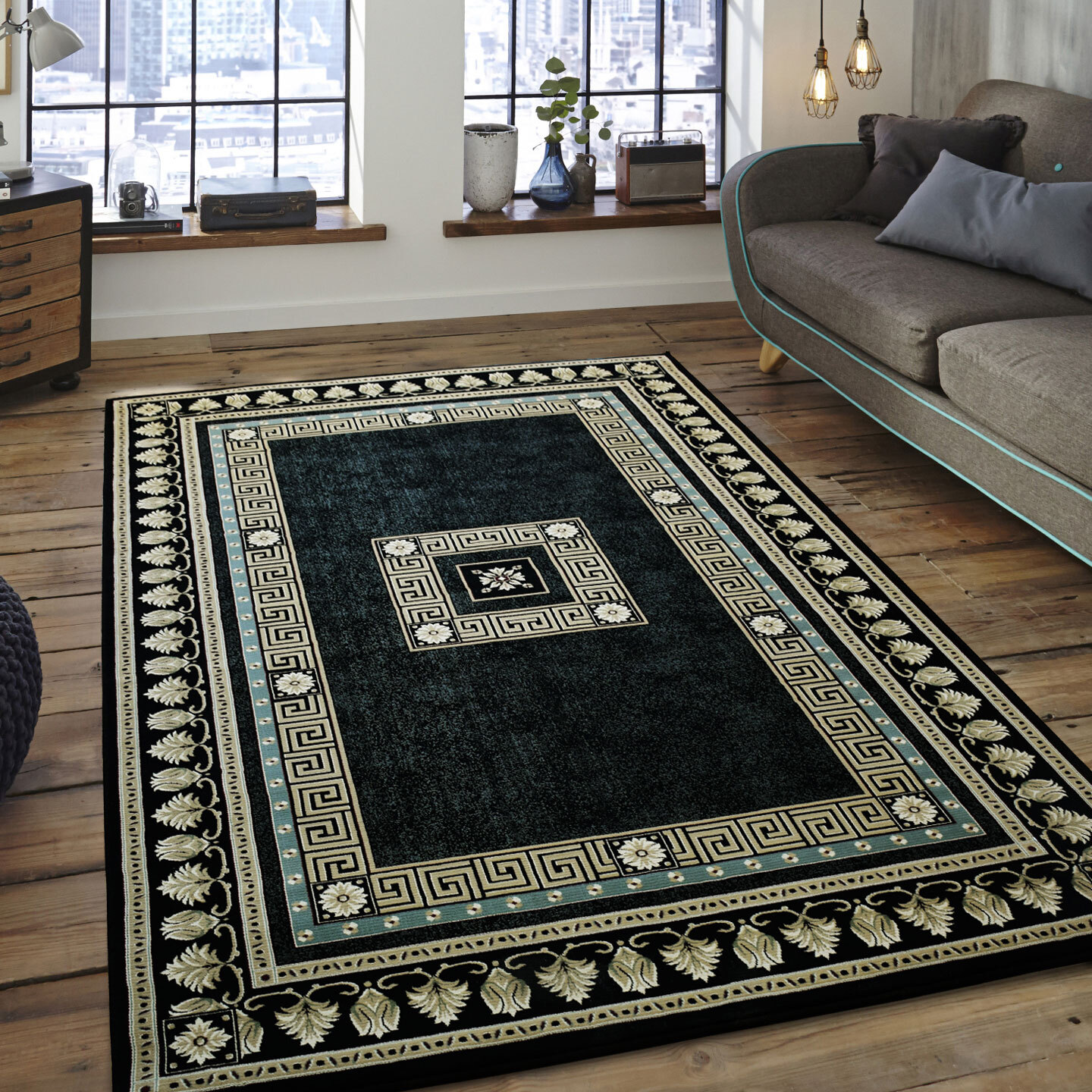 Large View Cain Transitional Medallion Rug