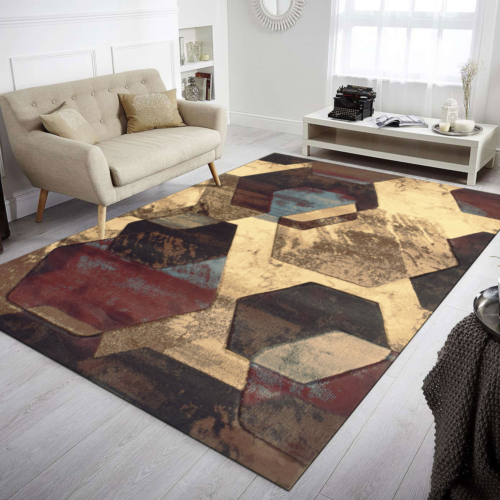 Large View Eliza Modern Geometric Rug