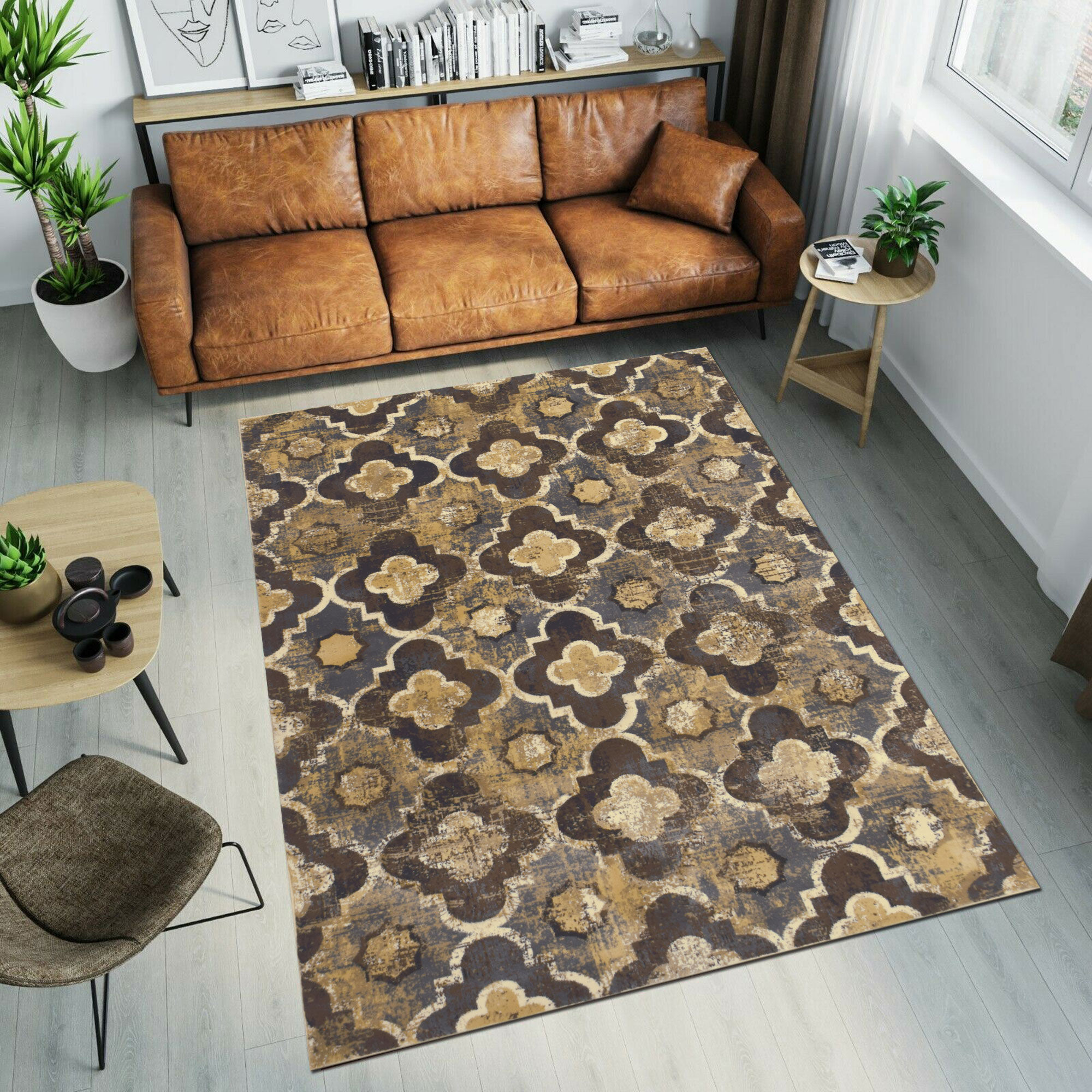 Large View Eliza Modern Trellis Pattern Rug