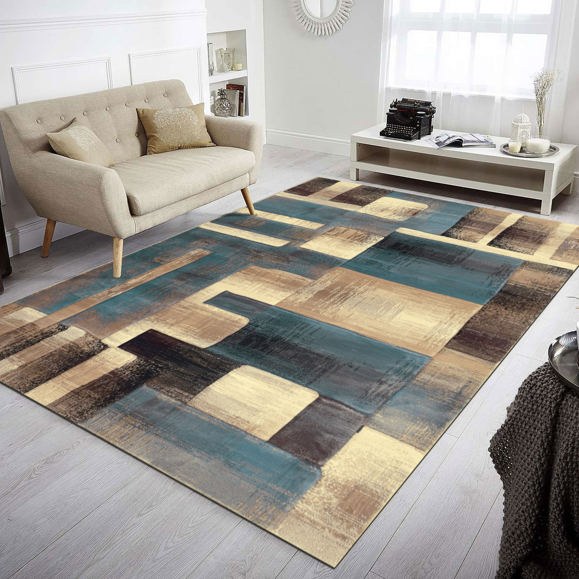 Large View Eliza Modern Carved Abstract Rug