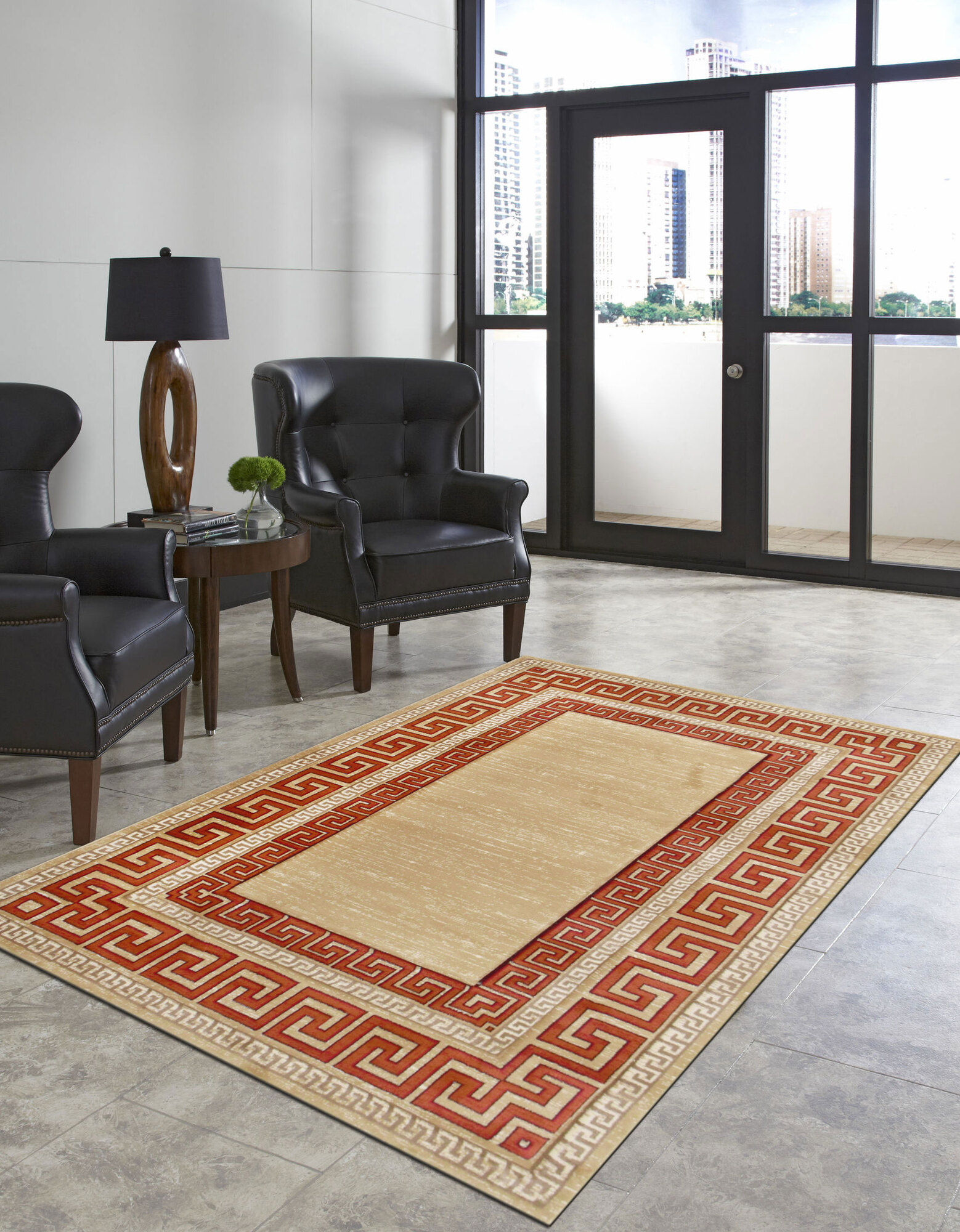 Eliza Modern Greek Key Rug