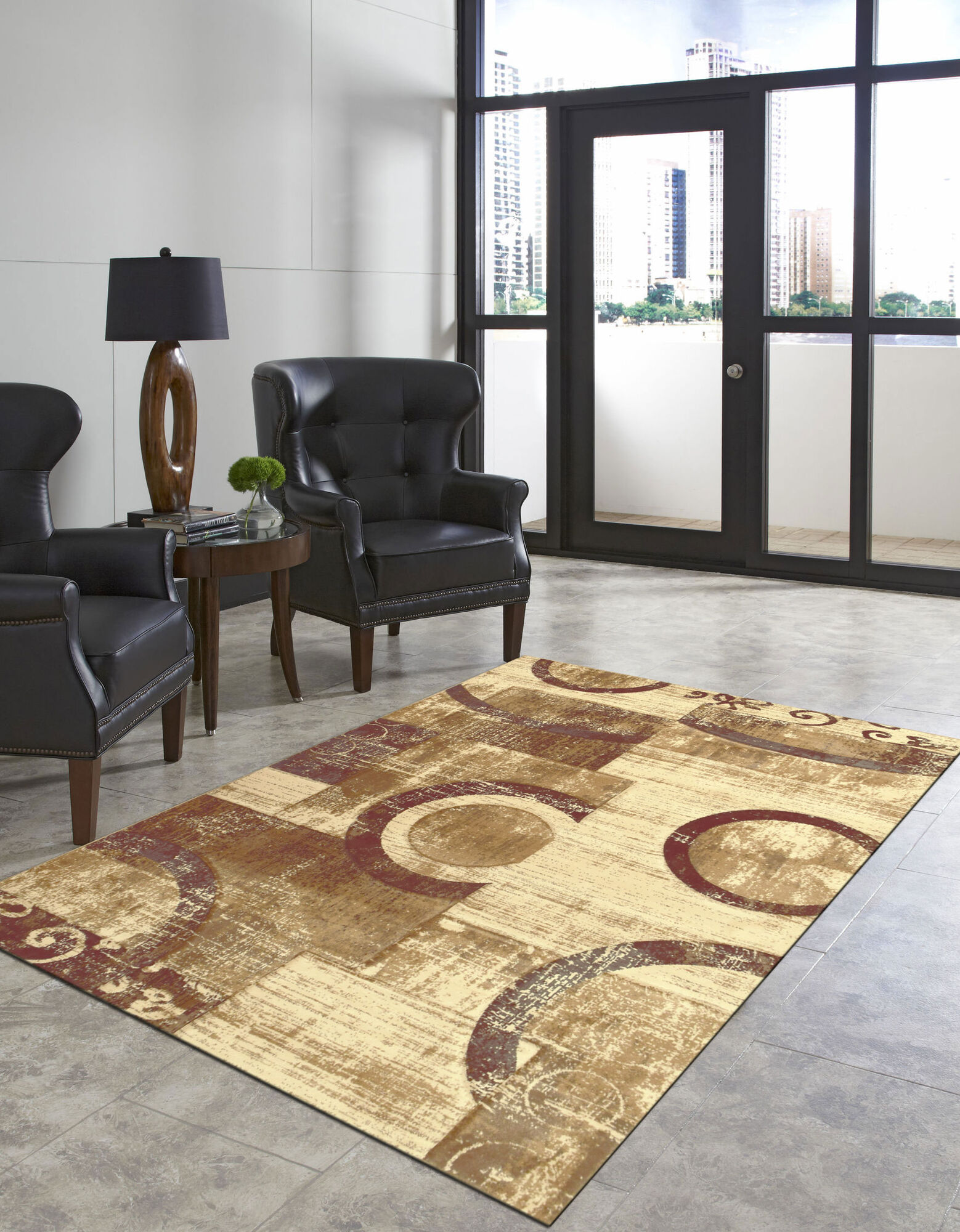 Large View Eliza Modern Geometric Rug